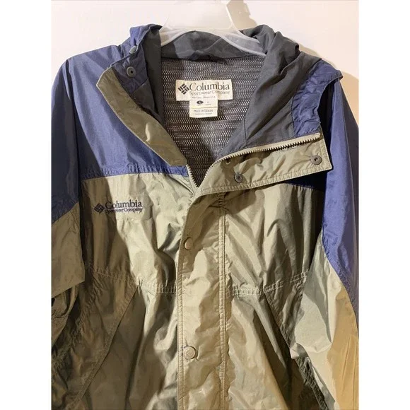Columbia Mens Packable Jacket Size Large Windbreaker Raincoat Hood - Picture 2 of 7